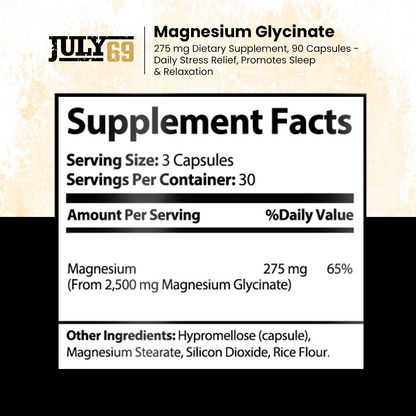 JULY69-MAGNESIUM GLYCINATE 275 MG PER SERVING